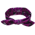 Fascia per capelli con orecchie da coniglio viola con motivi di zucche e fantasmi Halloween - Magia Viola