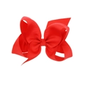 Large 15x8cm red grosgrain ribbon hair bow clip for girls and babies stylish headwear - Red