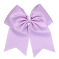 Lilac purple bow hair tie for girls made of high-quality grosgrain ribbon for hair styling - Purple
