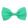 Mint green grosgrain ribbon bow hair clip for girls with symmetrical knotted design - Turquoise Blue