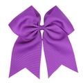 Purple grosgrain ribbon hair bow with swallowtail design for girls hair accessories - Deep purple