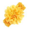 Fascia elastica per neonati con grande fiore di chiffon giallo e dettagli in pizzo - Giallo
