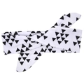 DIY cotton baby headband with bunny ears and black triangle geometric print pattern - Adult / Black Triangle (Adult)