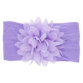 Fascia elastica viola per neonati con un grande fiore in chiffon fatto a mano - Viola
