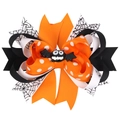 Halloween Schwalbenschwanz-Haarschleife mit süßer Fledermaus und Spinnennetz-Muster - Fledermaus und Spinnennetz Stil
