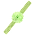 Bandeau à fleurs en maille vert lime avec bande élastique pour nourrissons et enfants - Vert Herbe