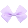 Classic lavender purple grosgrain ribbon bow hair clip with double layer structure - Small / Small Purple