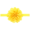 Fascia neonata giallo vivace con grande fiore in tessuto traforato ed elastico morbido - Giallo