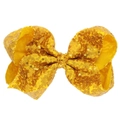 Barrette à cheveux à paillettes dorées de 8 pouces avec finition brillante pour filles - Jaune