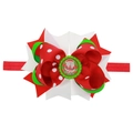 Serre-tête de Noël avec nœud à pois et motif Père Noël pour filles et fêtes - Style Père Noël avec Ruban à Pois (N° 10)
