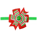 Bandeau de Noël pour bébé avec nœud pailleté rouge vert et ruban élastique - Style Composite à Motif Ondulé Pailleté (N° 6)