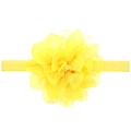 Fascia elastica per neonati con un fiore giallo brillante in chiffon e pizzo - Giallo