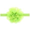 Fascia neonata verde neon con fiore in pizzo chiffon e morbido nastro a rete elastico - Verde