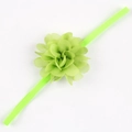 Fascia per neonati con fiore di chiffon verde chiaro e cinturino elastico coordinato - Verde Erba