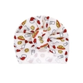 Bonnet turban bébé gaufré blanc avec motifs festifs de biscuits de Noël - Petit déjeuner