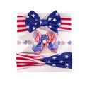Baby Stirnband Set mit rot weiß blauen Sternen und Streifen Schleifen Designs - 2# Amerikanische Flagge Stil