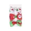 Dreiteiliges Set Weihnachts-Haarspangen mit festlichen Mustern auf Bändern - Weihnachtsmann Geschenk Druck Gruppe (3#)