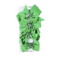 Set di 4 fiocchi per capelli verdi per San Patrizio con trifoglio di paillettes - Verde di Natale