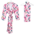 Vestaglia premaman a fiori rosa e copertina per neonato coordinata in set regalo - S/M / Rosa scuro