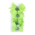 Set di quattro fiocchi per capelli St. Patrick verde neon con trifoglio glitter - Verde Erba