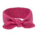 Bandeau élastique en maille épaisse avec oreilles de lapin pour bébé rose foncé - Rouge Rose
