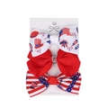 Set di fiocchi per capelli per l'Indipendenza con motivi della bandiera americana - Combo Elementi Giorno Indipendenza (3#)