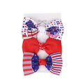 Set di tre fermagli per capelli per bambine del Giorno dell'Indipendenza con fiocchi USA - Combo Aquila Stelle e Strisce (5#)