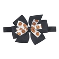 Détail du bandeau d'Halloween à double couche avec motifs de citrouilles pour enfants - Bandeau / Noir
