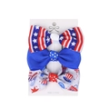 3-piece set of July 4th American flag themed grosgrain ribbon bow clips for kids - July Festive Theme Combo (10#)