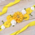 Cintura di maternità fatta a mano con girasole giallo per baby shower e servizi fotografici - Giallo