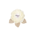 Creamy white Mommy To Be floral corsage with gold glitter leaves for baby shower - Cream White Pin (Mommy To Be)