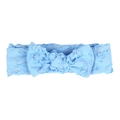 Diadema celeste para bebé con lazo de tela suave con textura para recién nacidos - Azul