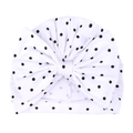 Bonnet turban pour bébé avec grand nœud pour nourrissons 0-6 mois en noir et blanc - Fond Blanc Pois Noirs
