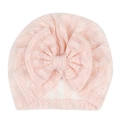 Turbante in pizzo rosa per neonati con grande fiocco per neonati e bambine piccole - Rosa