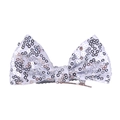 Detailed close-up of a 4-inch sequin hair bow with a durable metal alligator clip - Silver