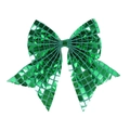 Barrette à cheveux nœud à paillettes vertes avec motif à carreaux pour fillettes - Vert