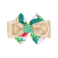 Mini Christmas tree bow hair clip with colorful stripes and golden ribbon for girls - 3D Resin Christmas Tree Style (A4)