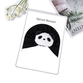 Süße schwarze Baumwoll-Babymütze mit weißem Plüsch-Panda-Design für Jungen und Mädchen - Panda Stil (Nur Hut) / Schwarz