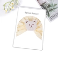 Soft light yellow knit baby sprout bonnet with cute plush bear patch for infants - Bear Style (Hat Only) / Khaki