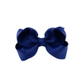 Barrette à cheveux nœud classique en ruban gros-grain bleu marine pour filles - Bleu Marine (1)