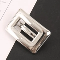 Gepolijste zilveren vierkante geometrische haarspeld van legering met minimalistisch design - Zilver
