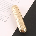 Fermaglio per capelli minimalista in lega con texture lava dorata e finitura lucida - Oro