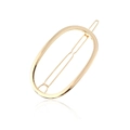 Minimalistische gouden ovale haarclip voor dames met moderne metallic afwerking - Goud