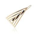 Fermaglio per capelli geometrico triangolare oro e nero con finitura in lega metallica - Oro Con Tubo Nero