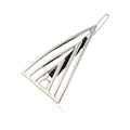 Fermaglio per capelli geometrico argento con finitura metallica moderna ed elegante - Argento Con Tubo Nero