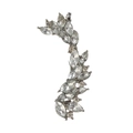 Elegante geschwungene Ohrmanschette mit Marquise-Kristallen in Silberlegierung - Linkes Ohr-Standard / Silber