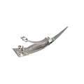 Polished silver triangle geometric metal hair clip with secure spring grip - Spring Clips / Silver