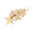 Barrette à cheveux étoile dorée polie avec un design de grappe d'étoiles filantes - Doré