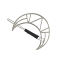 Minimalistische silberne Mond-Haarklammer mit geometrischem Design für Damen - Silber
