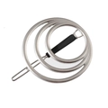 European minimalist geometric three-ring hollow metal hair clip in silver finish - Fog Silver